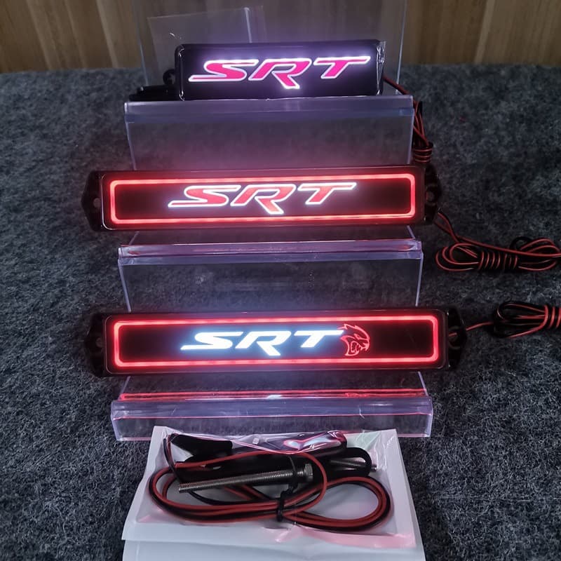 SRT Hellcat Glowing Emblem SRT Viper Challenger Modified LED Grille Decorative Ambient Light