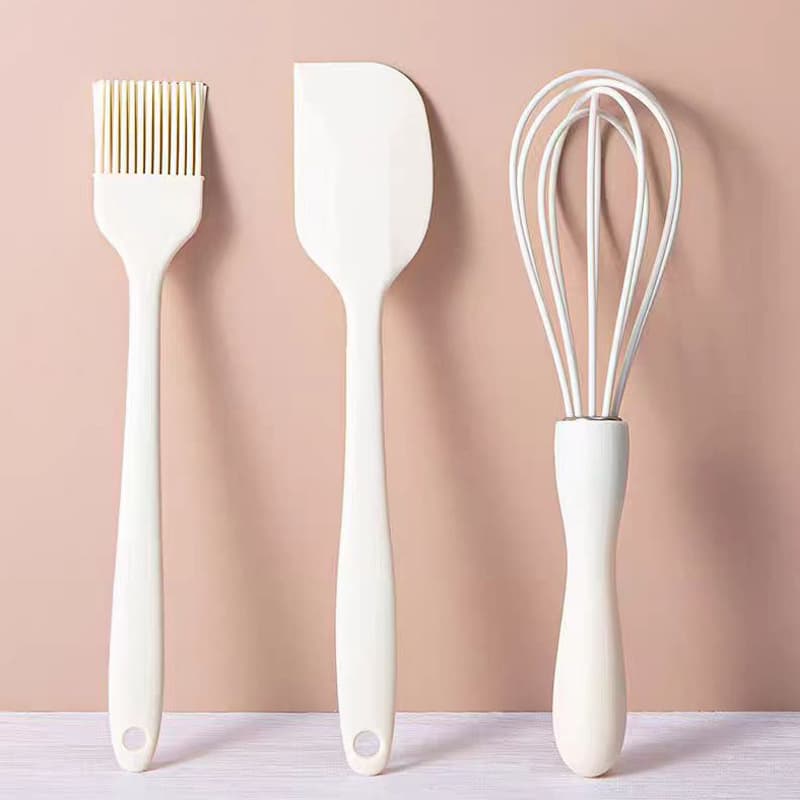 Baking 3-Piece Silicone Spatula, Oil Brush, Egg Beater Set, Children's Baking Kit, Baking Tools in Stock Wholesale