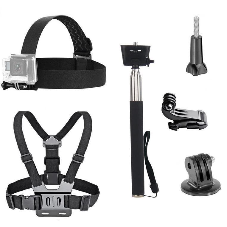 Cross-border Sports Camera Accessories Head Strap / Chest Strap / Selfie Stick Compatible with GoPro First-Person View Mount Factory