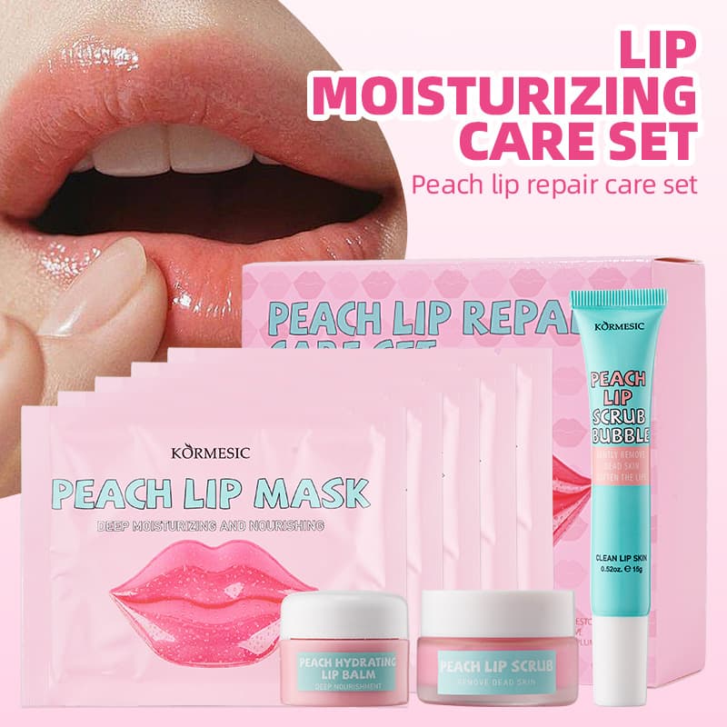 KORMESIC Peach Lip Care Set - Lip Care Set Hydration, Cross-Border Trade Manufacturer Wholesale