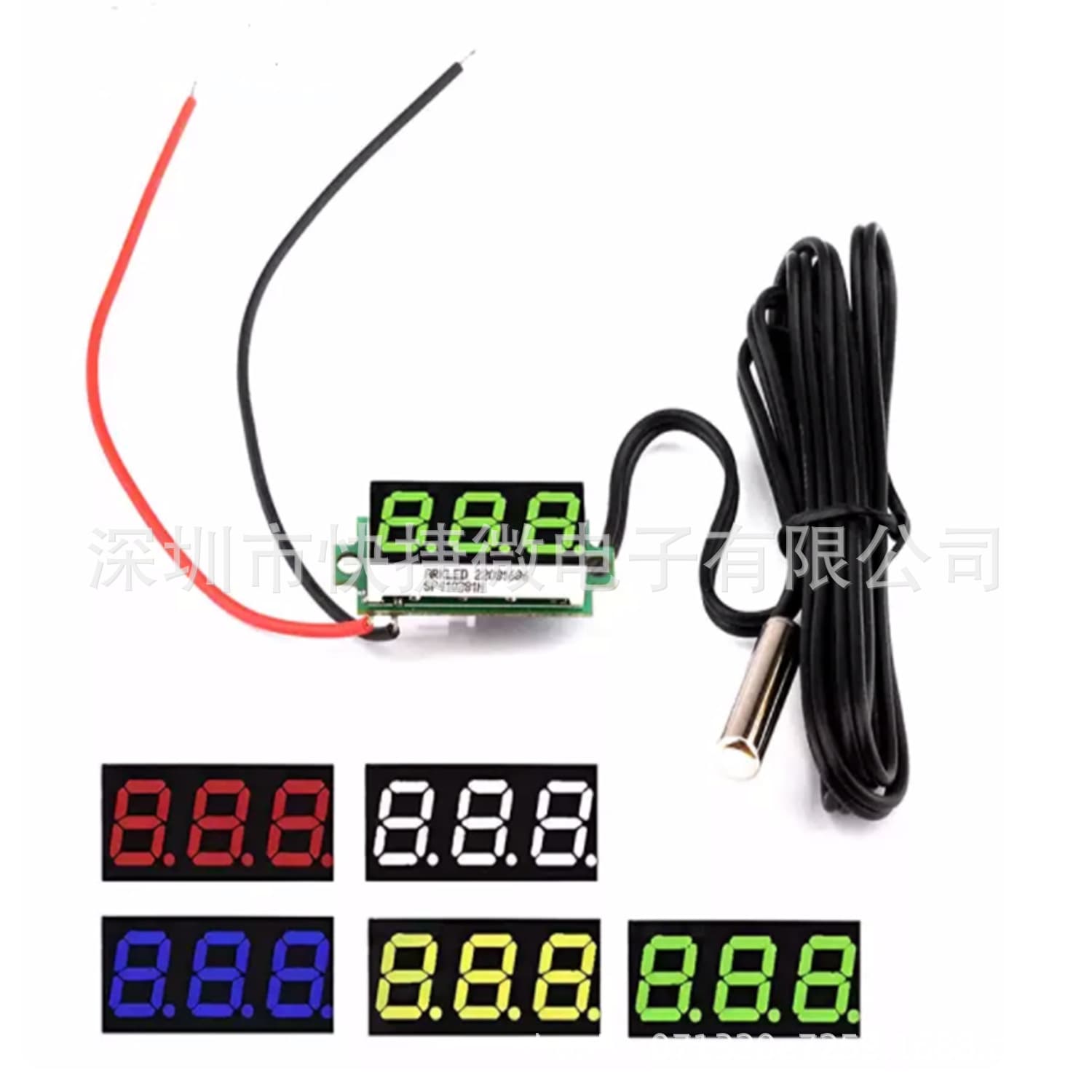 Mini Digital Thermometer, NTC Waterproof Metal Probe, Temperature Range -50℃~125℃