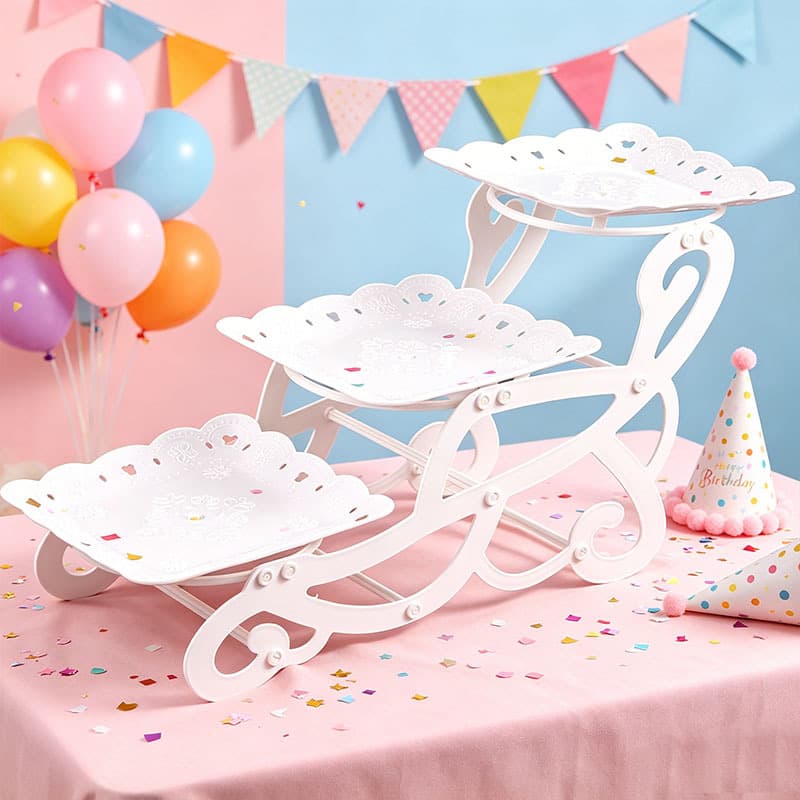 Cross-border Party Decoration Display Stand Birthday Cake Stand Cold Buffet Tea Break Table Setting Afternoon Tea Dessert Stand Fruit Tray