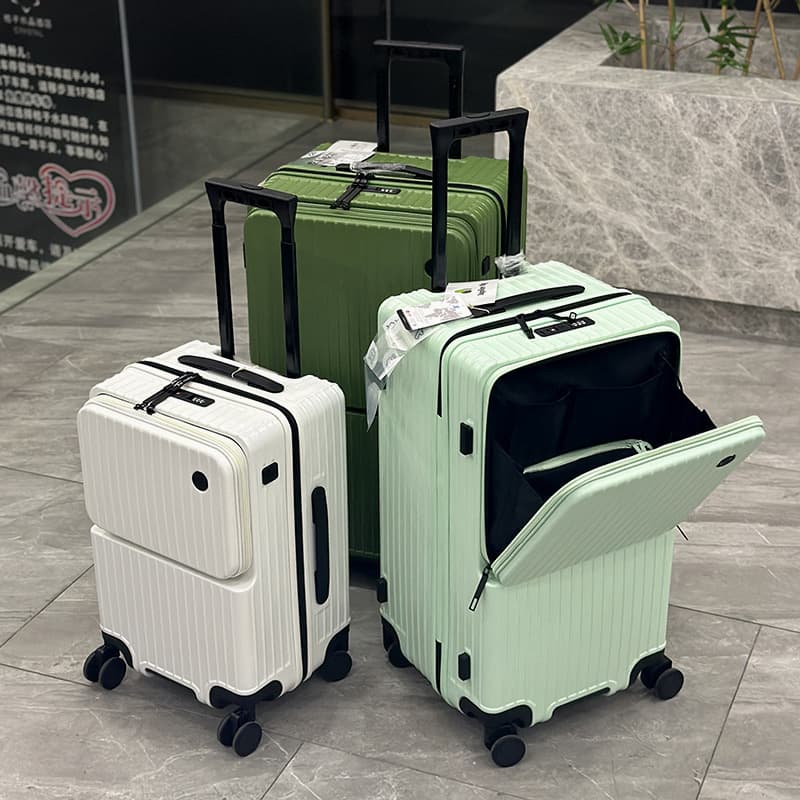 German Front-Opening Luggage for Women, 30-Inch Travel Suitcase with Large Capacity, Durable 24-Inch, Sturdy 20-Inch Carry-On Suitcase for Men