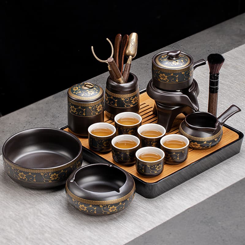 Stone Mill Creative Lazy Tea Set, Living Room Simple Rotating Water Outlet, Home Automatic Kung Fu Tea Maker