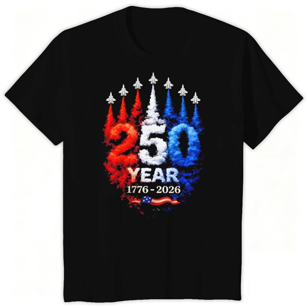 Cross-Border New Style American Independence Day 250th Anniversary Trendy Unisex Short-Sleeve Versatile Loose Casual T-Shirt