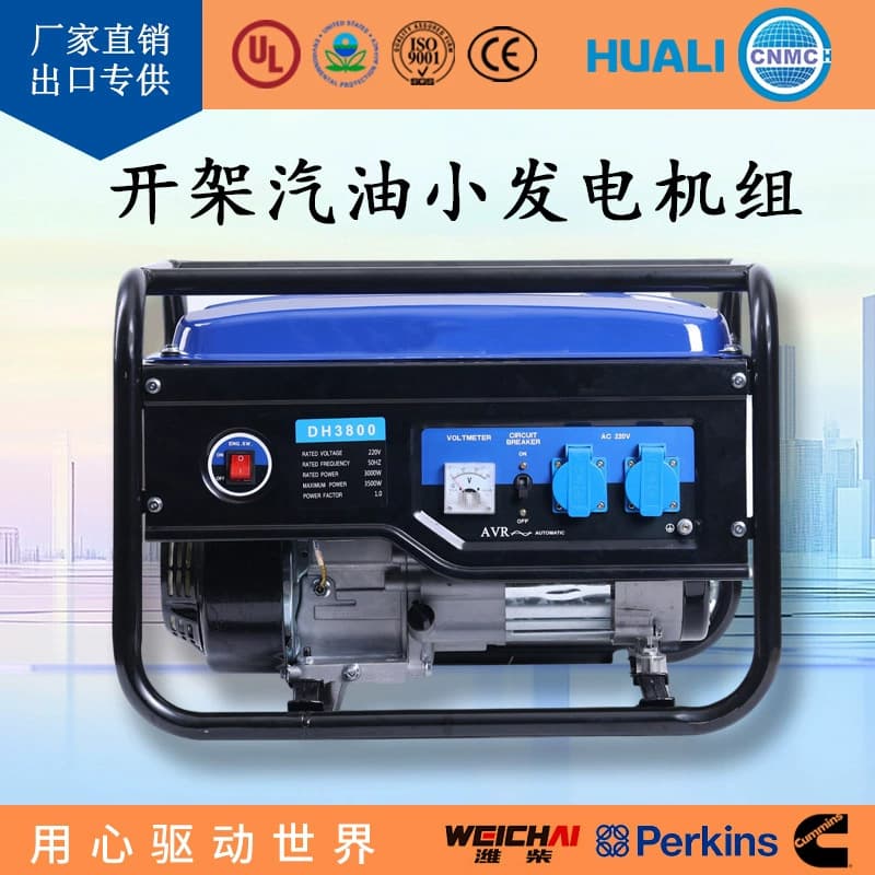 Factory Direct 13KW Dual Cylinder Gasoline Generator Open Frame Three Phase / Single Phase Gasoline Powered Generator