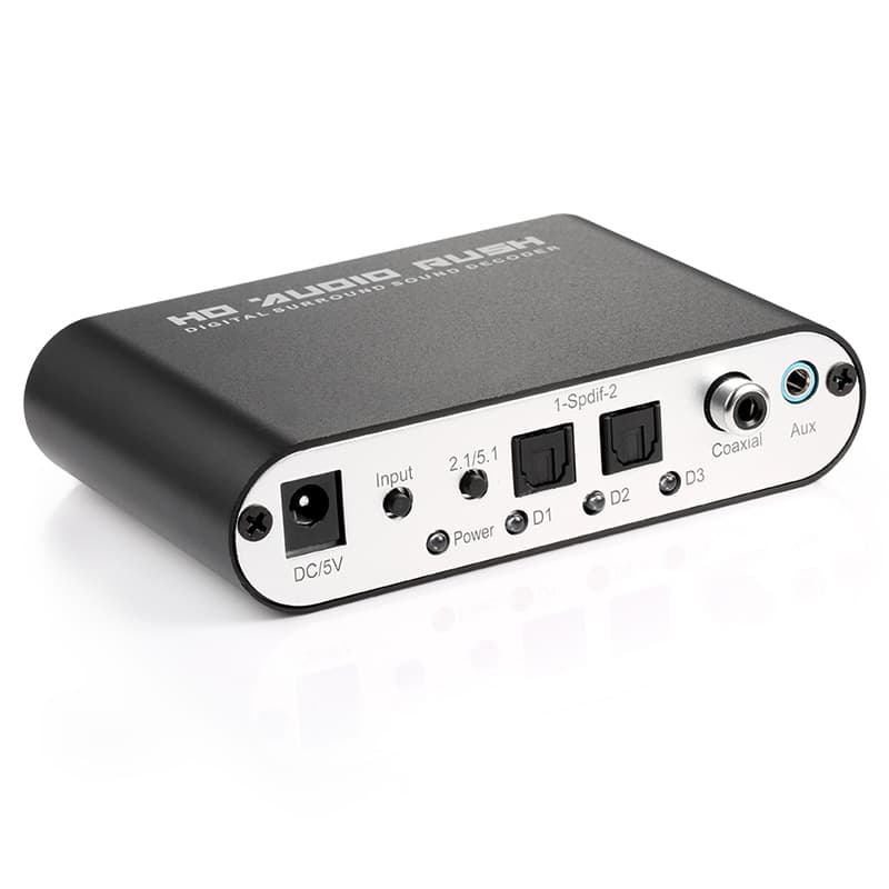 5.1 Channel DTS Dolby AC-3 Digital Audio Decoder HiFi Optical Coaxial to Analog RCA L/R Output