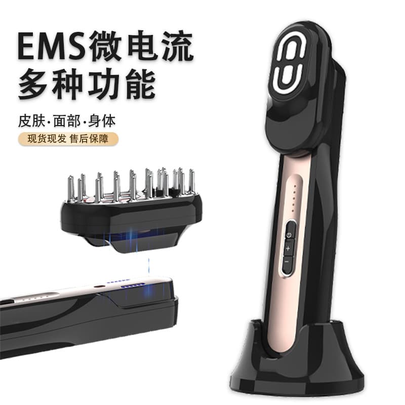 Electric Massage Comb EMS Microcurrent Scalp Multi-functional Red and Blue Light Massage Hair Growth Radiofrequency Comb