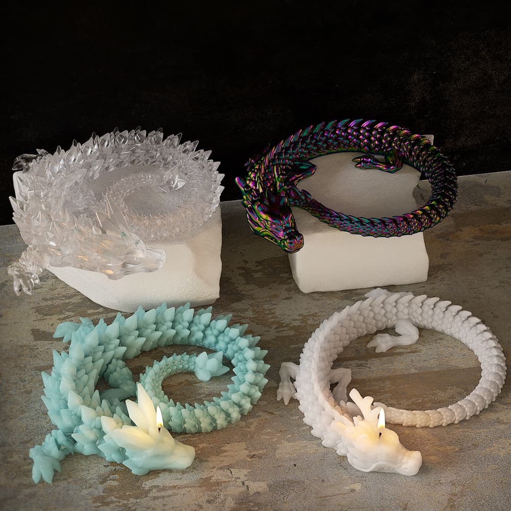 3D Crystal Dragon Design Resin Mold Silicone Baking Tool Chinese Western Dragon Scale Pattern Cake Maker Accessory