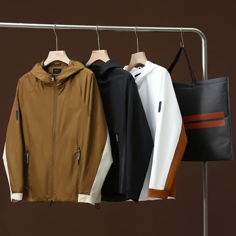 Riding the Wind Italian Style Spring Summer Couple Outdoor Lightweight Jacket Laser Perforated Breathable Casual Men's Reflective Jacket