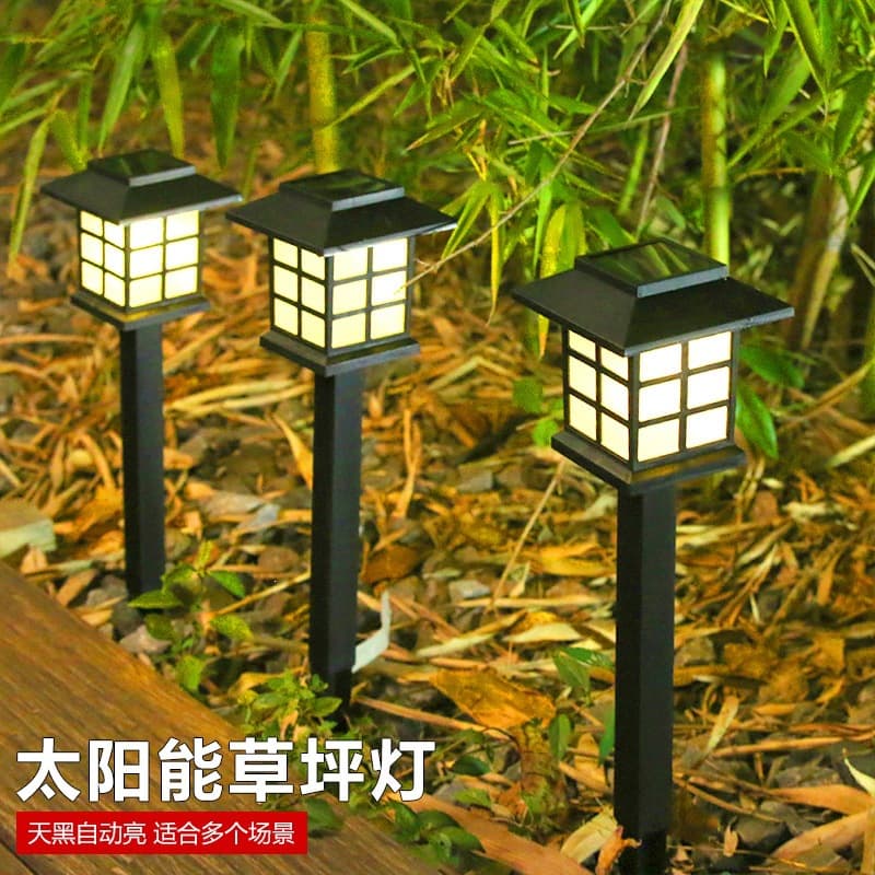 Outdoor Rainproof Solar LED Lawn Light, Mini House Light, Mini Solar Light, Small Palace Light, Garden Yard Light