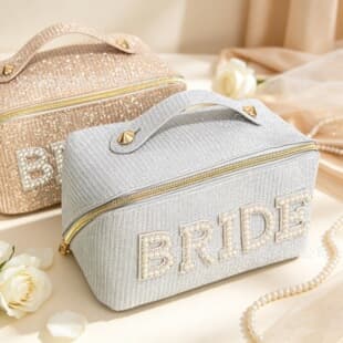Bride Silver Glitter Bag Gold Sequin Makeup Bag Engagement Wedding Party High-End Sparkle Clutch