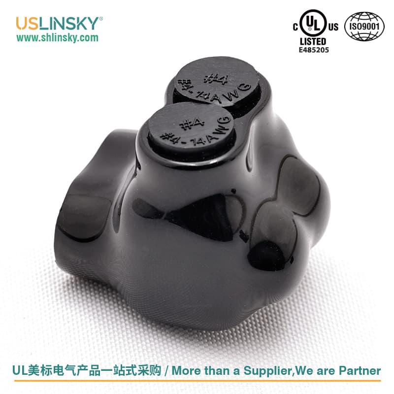 USLINSKY Insulated Multi-Core Cable Connector Aluminum UL Certified Single-Sided Entry Terminal LICS4-2
