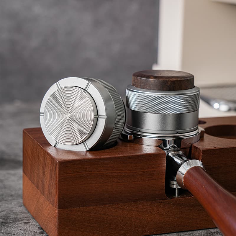 Italian Style Coffee Pressing Hammer Walnut Constant Pressure Stainless Steel Espresso Powder Compactor Modern Simplicity