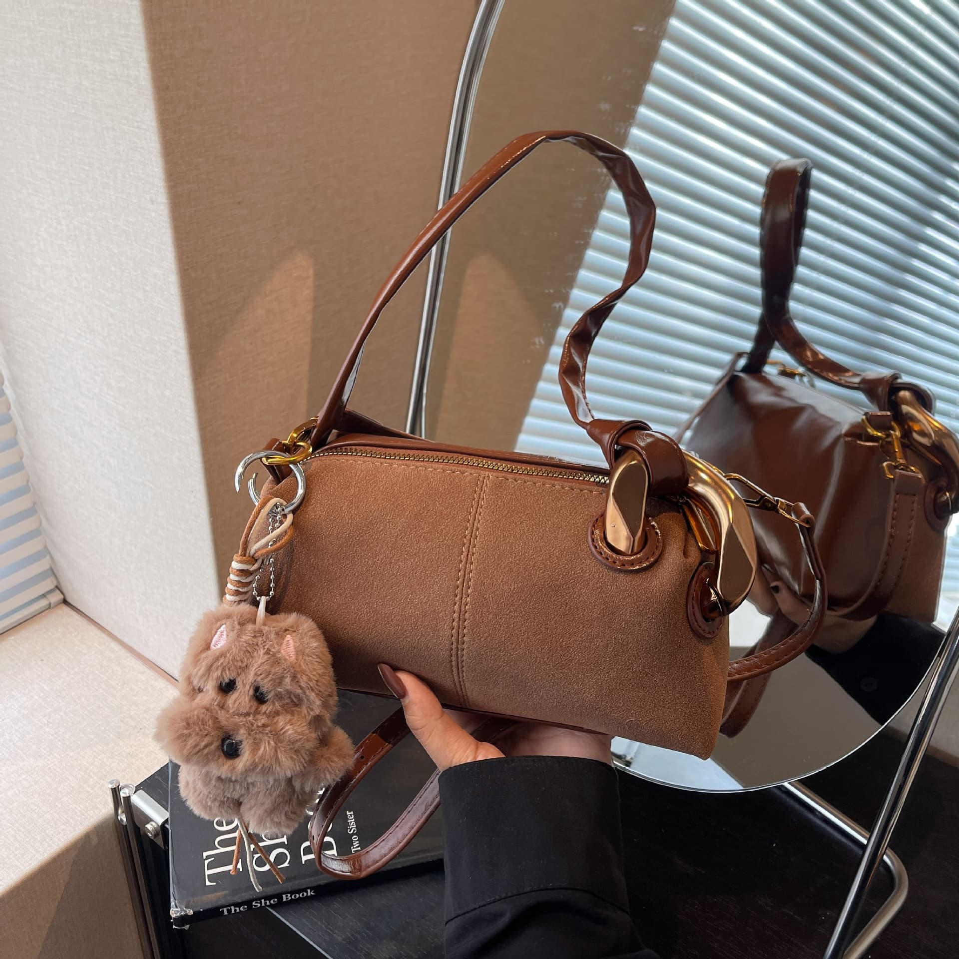 Frosted Handbag Baguette Bag Crossbody Bag Hot-Selling Women's Bag New Casual Minimalist Light Luxury Shoulder Small Square Bag