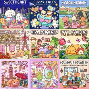 New Cross-Border Spooky Cutie Coloring Book Paperback Monster Series Coloring Book