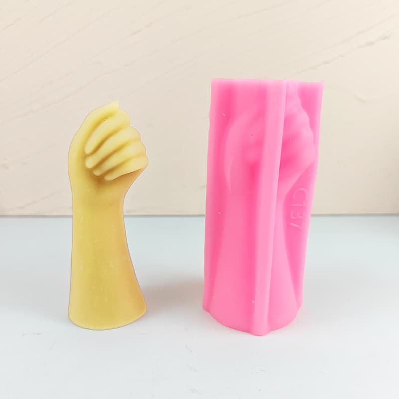 Quanmingxiang Fist Stand Silicone Mold Resin Plaster Flower Pot Pen Holder DIY Epoxy Resin Container