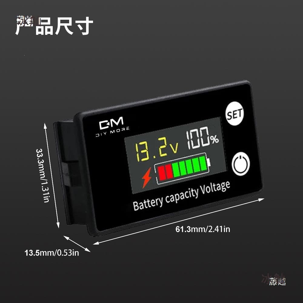 Lead-Acid 0DC Lithium Battery Capacity Display V8 Other Capacity Digital Voltmeter LCD 1033A61 Two-Wire Meter Digital