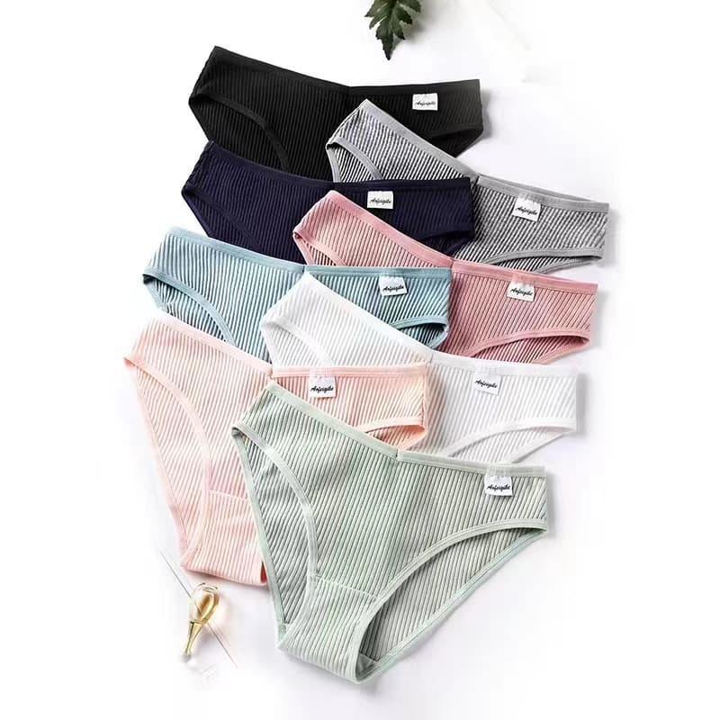 Sexy Pure Cotton Panties for Women, Japanese Style Mid-Rise, Teen Girls' Triangle Panties, Pure Desire Style, Seamless, Butt-Lifting, Thin