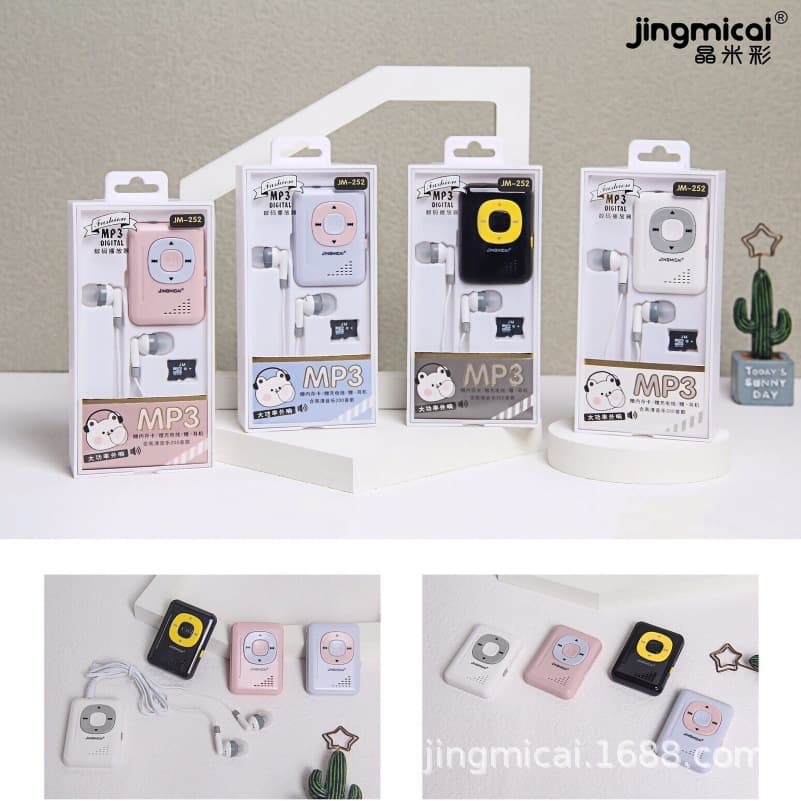 Jingmicai Wholesale MP3 Walkman with External Playback Student MP3 Player MP3 with Memory Card Factory Direct Sales