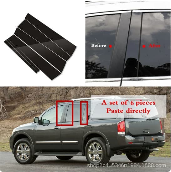 Suitable for Nissan Armada Nissan Fleet 2005-2015 Window Pillar Decoration Customer Says Center Pillar Sticker