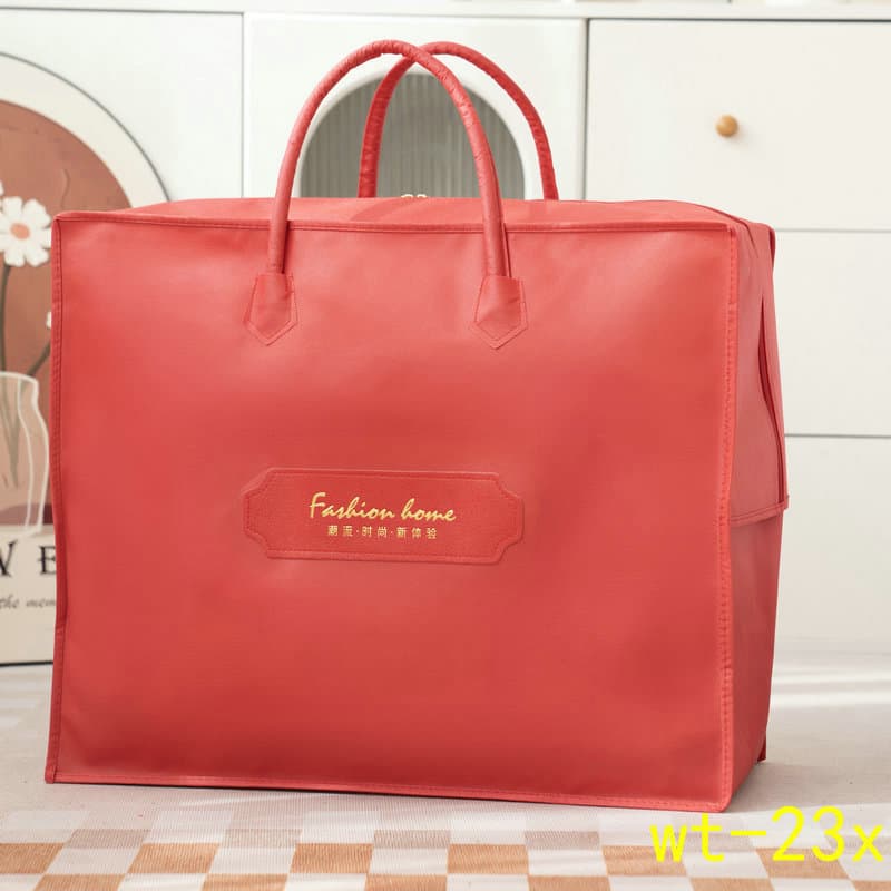 New manufacturer wholesale leather-style quilt storage bag, household clothing and bedding storage bag, large capacity leather storage bag