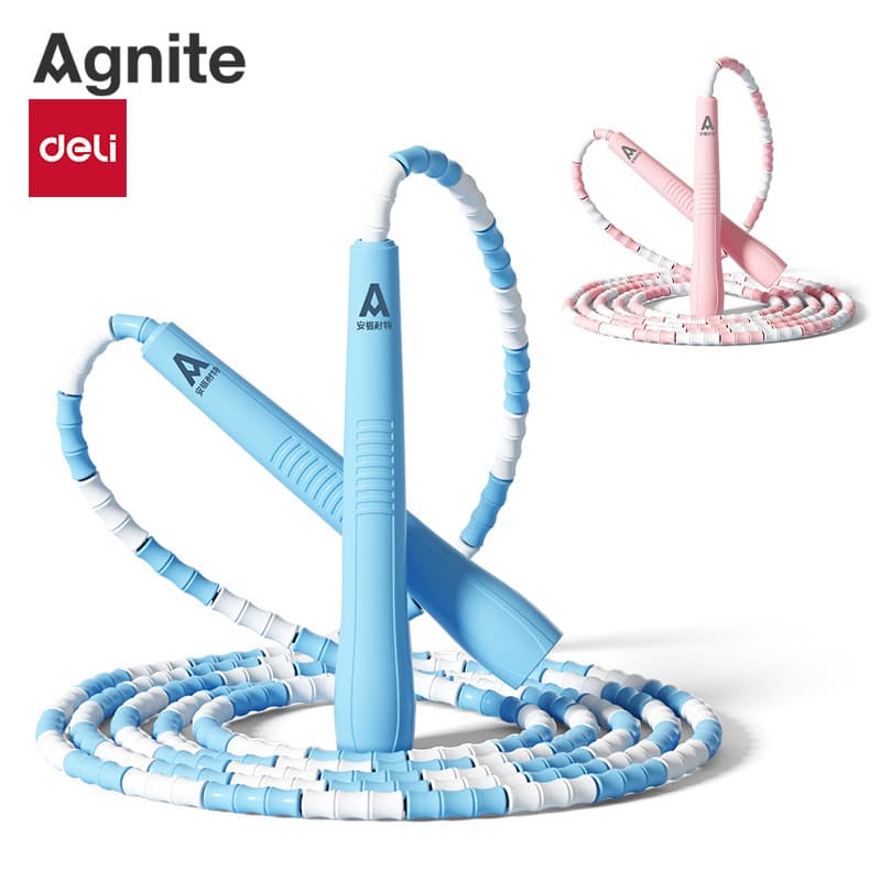 Deli Angnet FT168 Bamboo Jump Rope 2.8m Adjustable, Easy for Beginners and Children to Learn and Jump Without Knotting