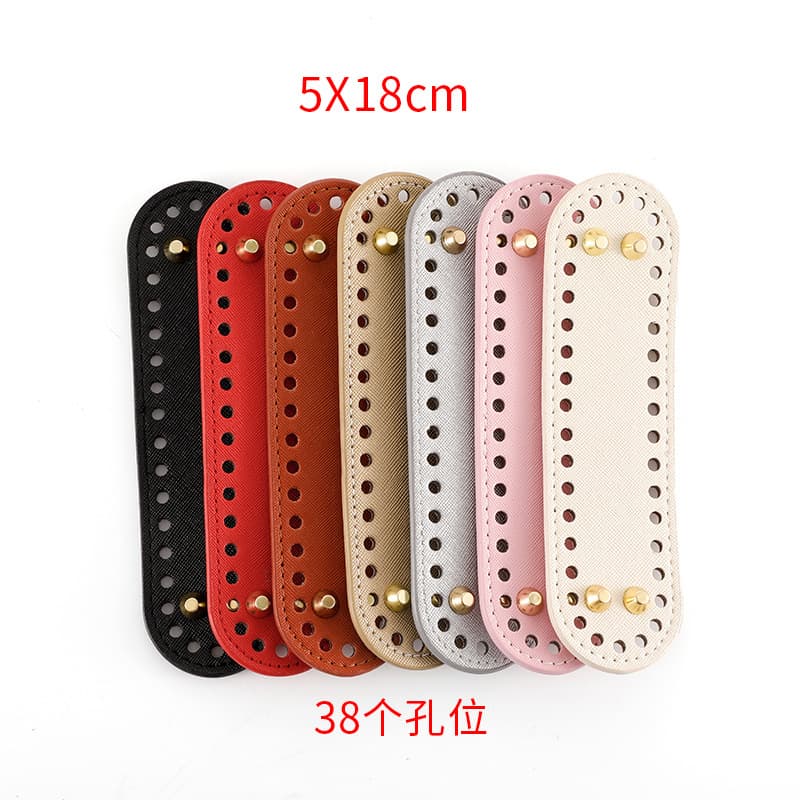 Handbag Parts 5*18 Oval HyunA Woven Bag: 38-Hole Leather Base Material for Small Cross-Grain Bag