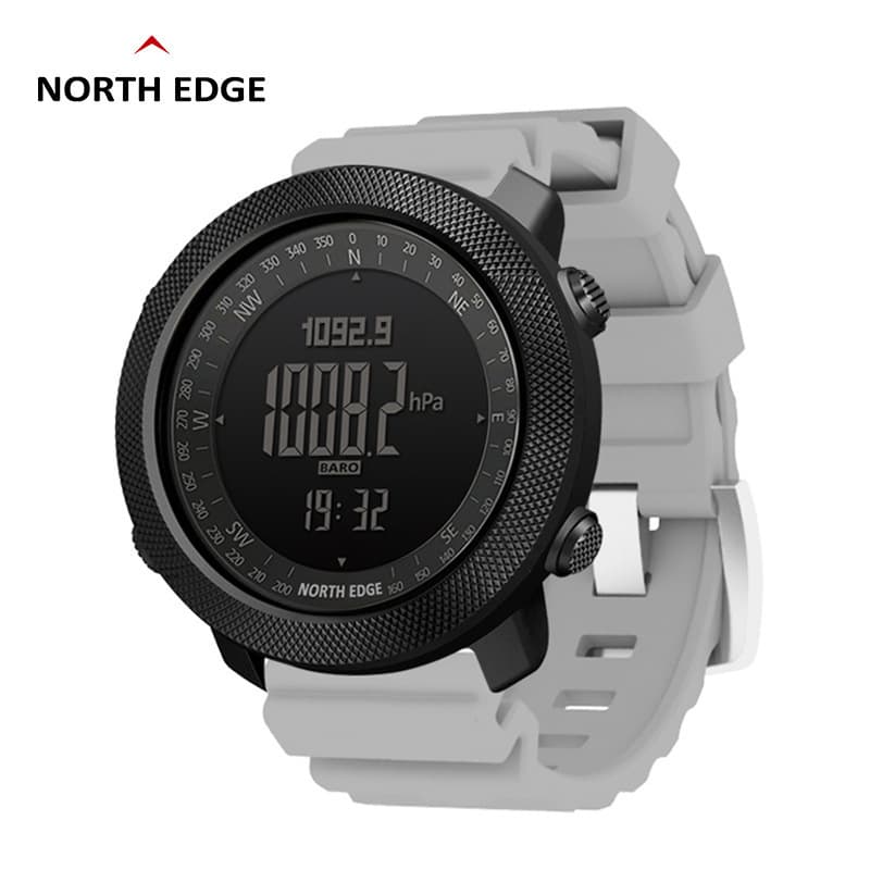 Color Silicone Altitude Barometer Compass Thermometer Metal Military Watch Outdoor Sports Smart Waterproof Wristwatch