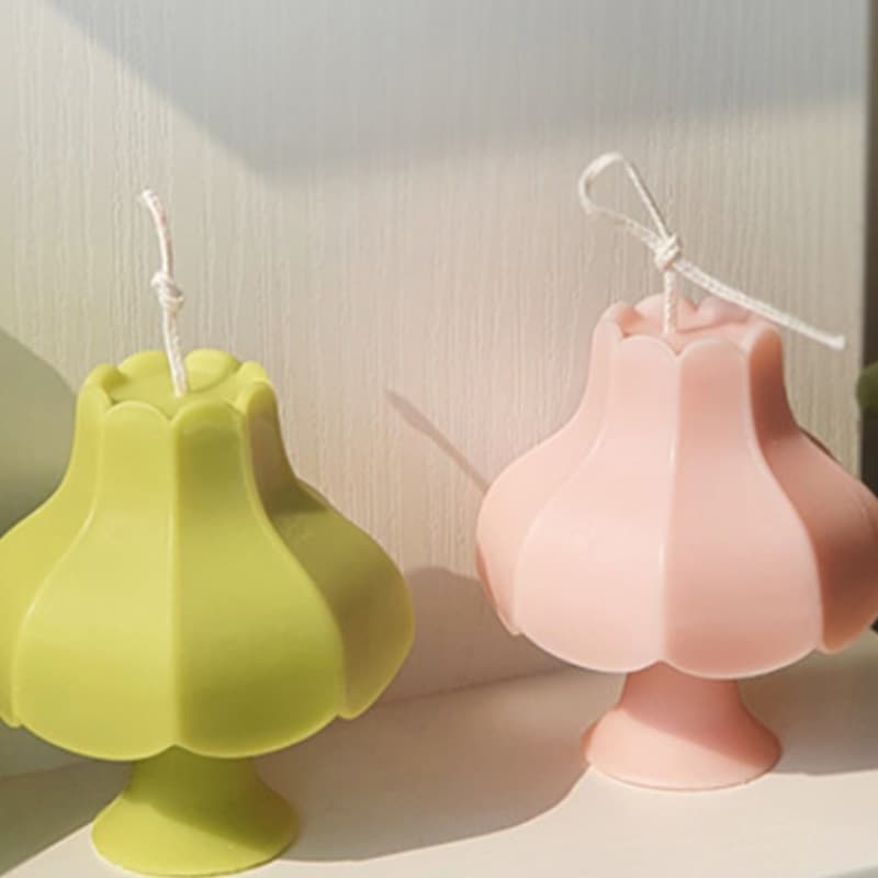 New Mushroom-Shaped Small Table Lamp Silicone Mold DIY Niche Scented Candle Korean Ins Home Decoration Ornament Mold