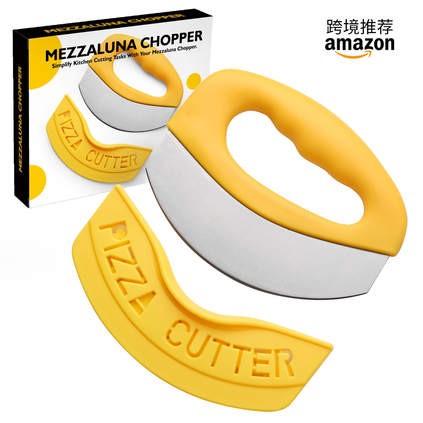 Stainless Steel Cutter, Ring Chopper for Pizza, Herb and Cheese Slicer, Multi-purpose Cutting Tool for Baking