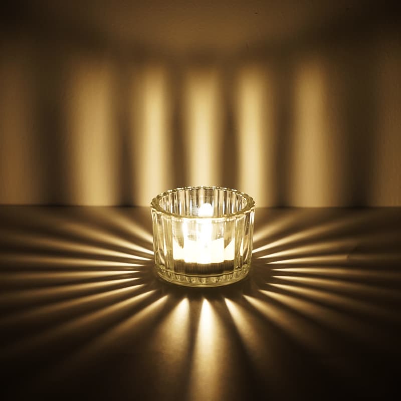 Creative Vertical Stripe DIY Scented Candle Cup, Heat-Resistant Transparent Glass Candle Holder, Light and Shadow Cup, Candle Stand Empty Cup