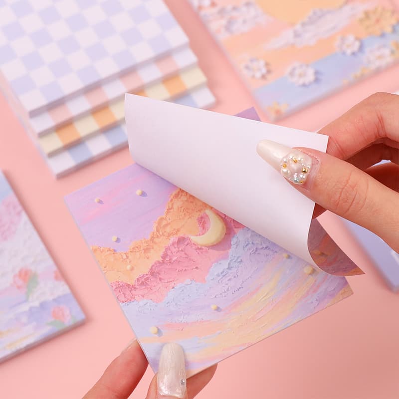 Cartoon cute sticky notes custom processing, sticky note customization, diy slogan printing