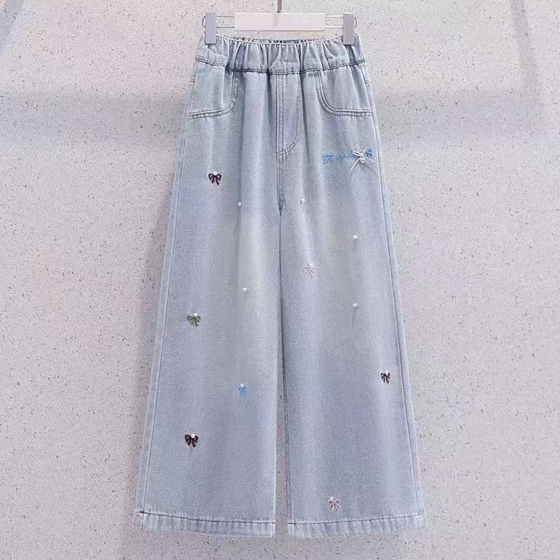 Girls' Tencel Jeans Summer 2026 New Style Big Girls Mosquito-Repellent Pants Thin Summer Wear for Middle School Girls