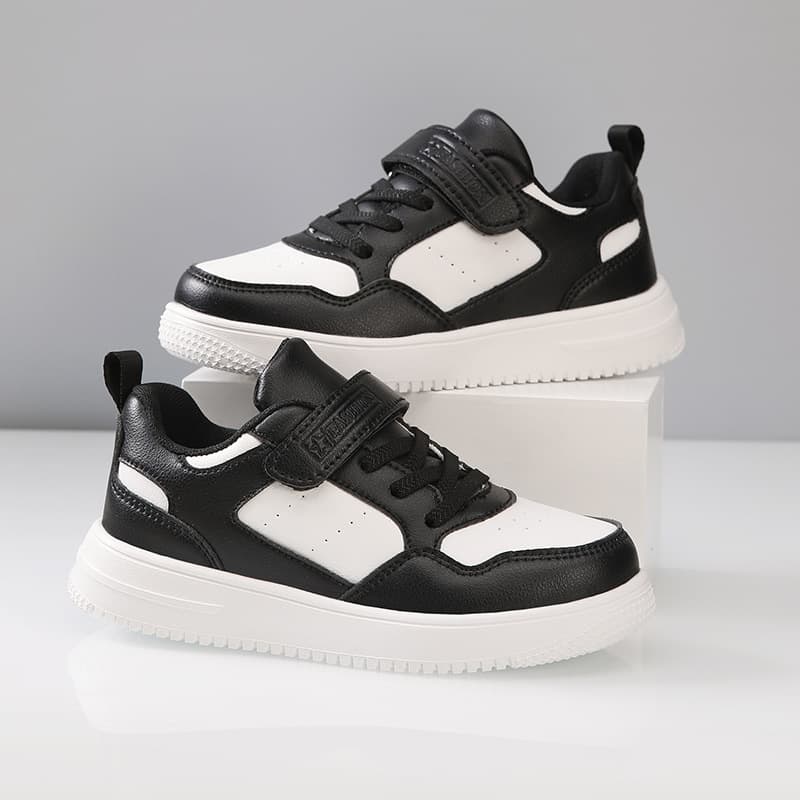 Children's White Casual Shoes, White Sneakers for Boys, Campus White Shoes, Leather Waterproof Elementary School Students Skate Shoes, Girls White Shoes