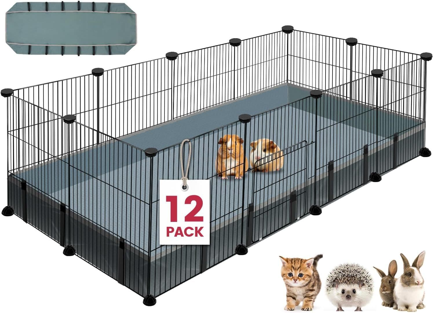 VISCOO 12 Panels Small Animal Playpen, 48" x 24" x 1