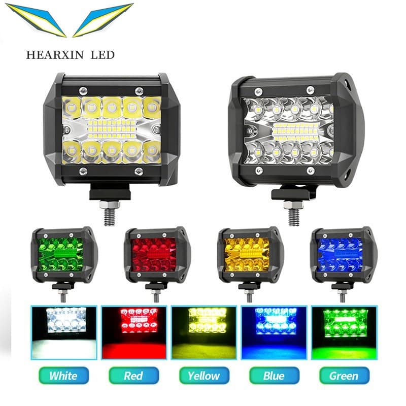 Triple Row 20-LED Work Light 4 Inch 60W Off-Road Truck Agricultural Machinery Engineering Warning Road Auxiliary Light