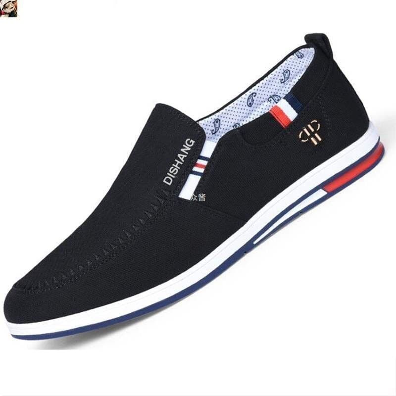 Men's Spring 2025 Old Beijing Cloth Shoes, Anti-Odor Loafer Shoes, Canvas Shoes, Versatile Casual Shoes, Slip-On Shoes