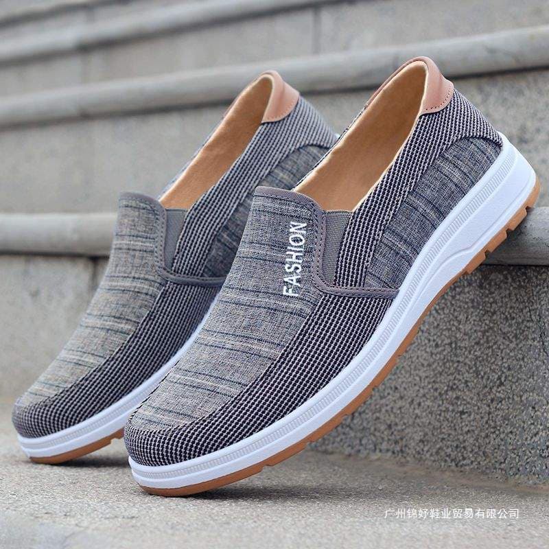 New Summer Canvas Shoes Fashion Men's Comfortable Breathable Old Beijing Cloth Shoes Casual Shoes Student Shoes Slip-On Shoes