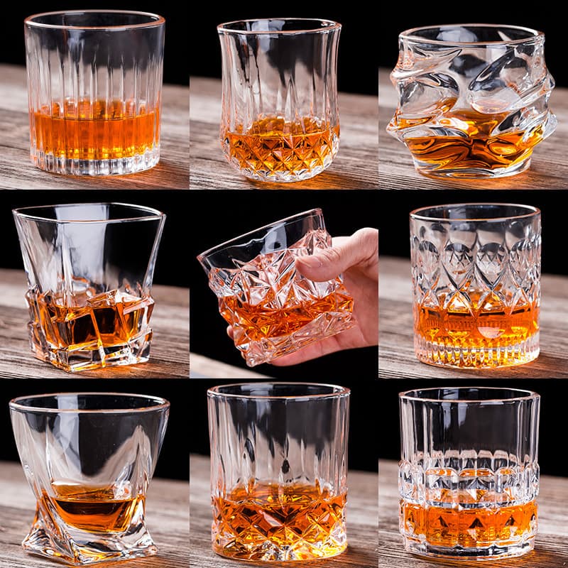 Crystal Glass Whiskey Glasses Set, Wine Glasses, Liquor Glasses, European Style Home Bar Glasses