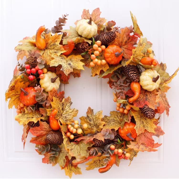 Cross-border new products Halloween autumn pendants Thanksgiving Maple Harvest Festival Amazon wedding berry garland pumpkin