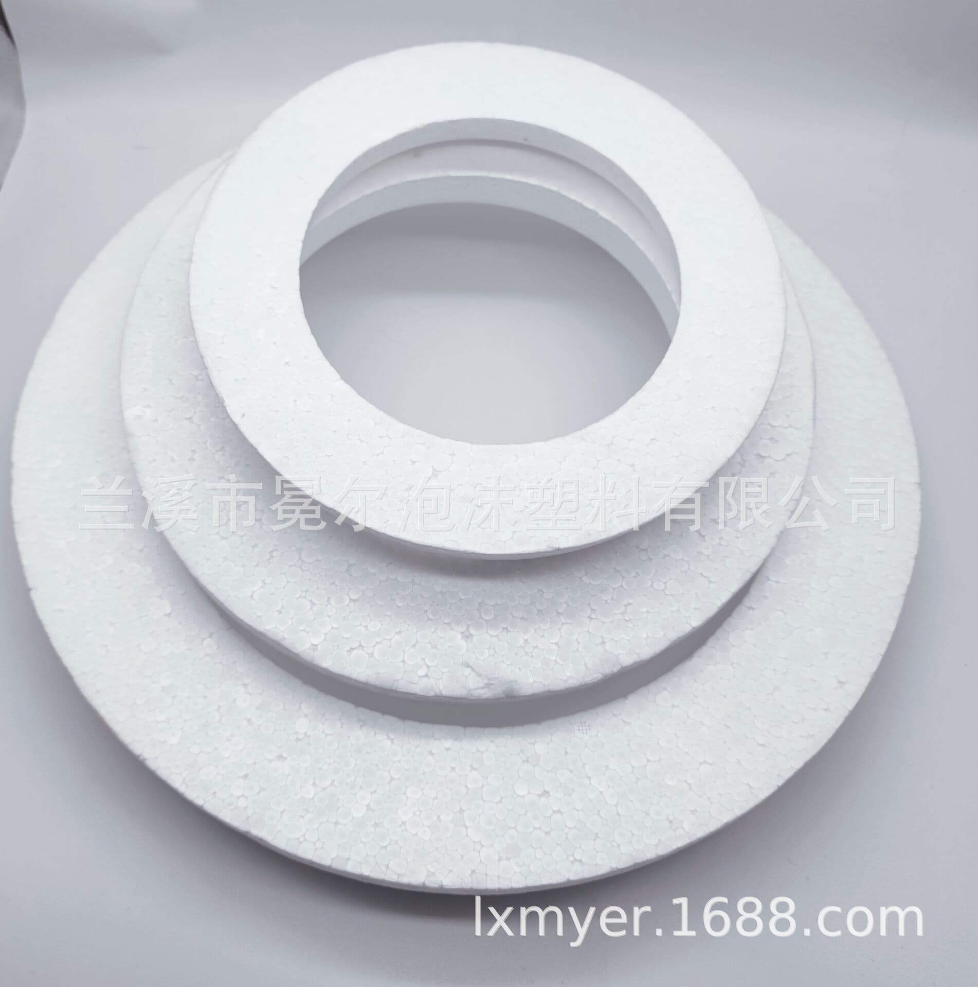 Factory direct sales of all specifications foam rings, half-circle rings for Christmas wreaths, white base