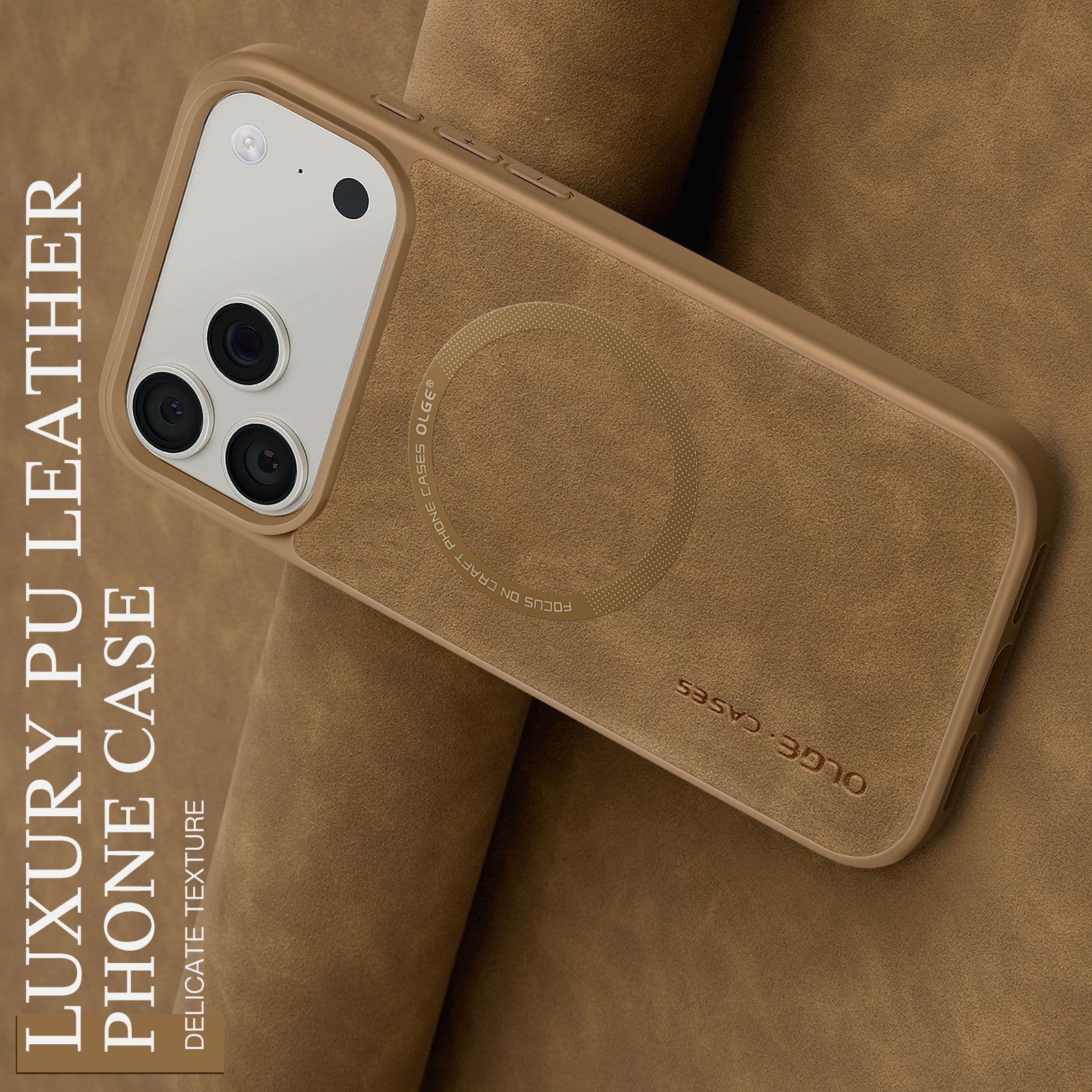 Compatible with Apple iPhone 17 Phone Case Magnetic 16 Pro Suede Leather Drop Protection Business 16E Men 15 Pro Max Minimalist 12