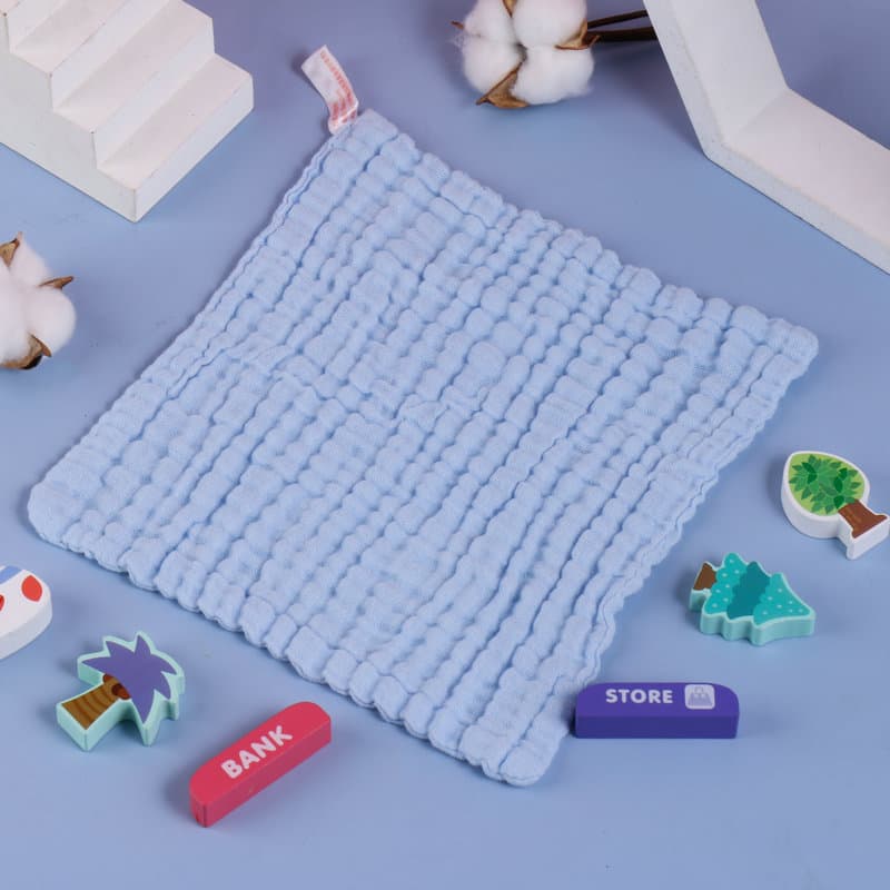 6-Layer Pure Cotton Gauze Square Towel Baby Bubble Gauze Drool Bibs Wipe Cloth Children Small Towel