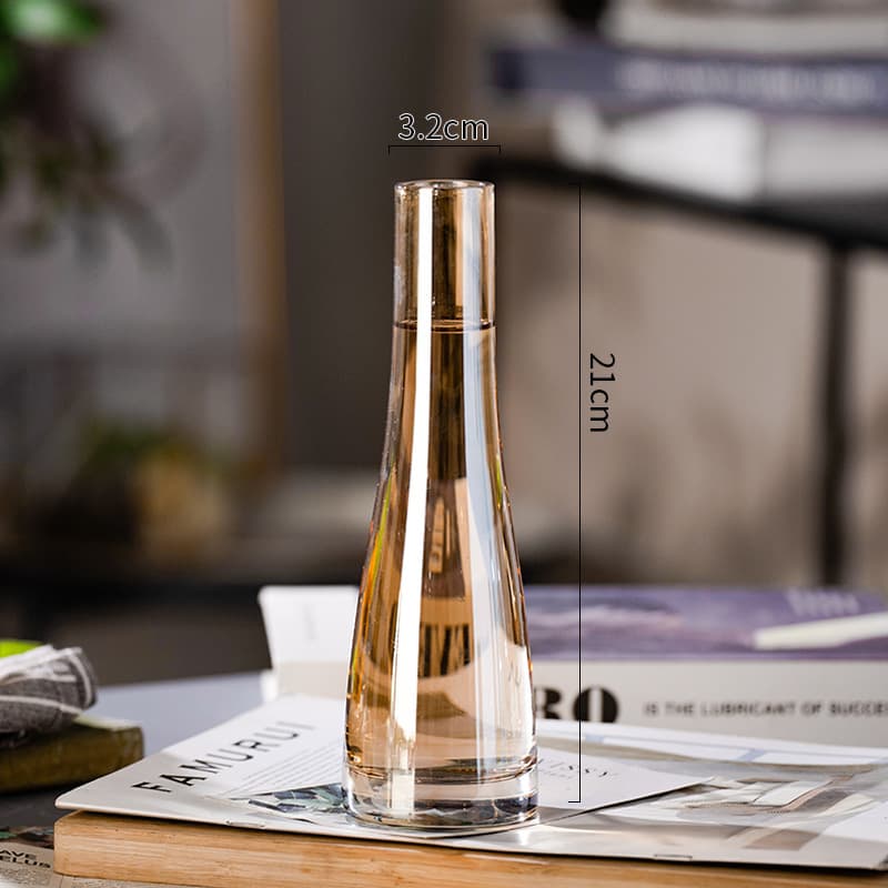 Hydroponic Mini Fresh Flower Hotel Decoration Single Stem Ins Style Vase Clear Glass Flower Vase Nordic Small