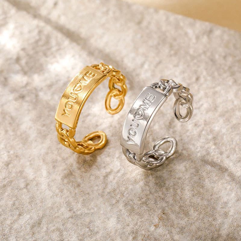 Euro-American Stainless Steel Open Ring, Personalized Trendy Hip-hop Index Finger Ring, Unisex Ins-style Geometric Hollow Finger Jewelry