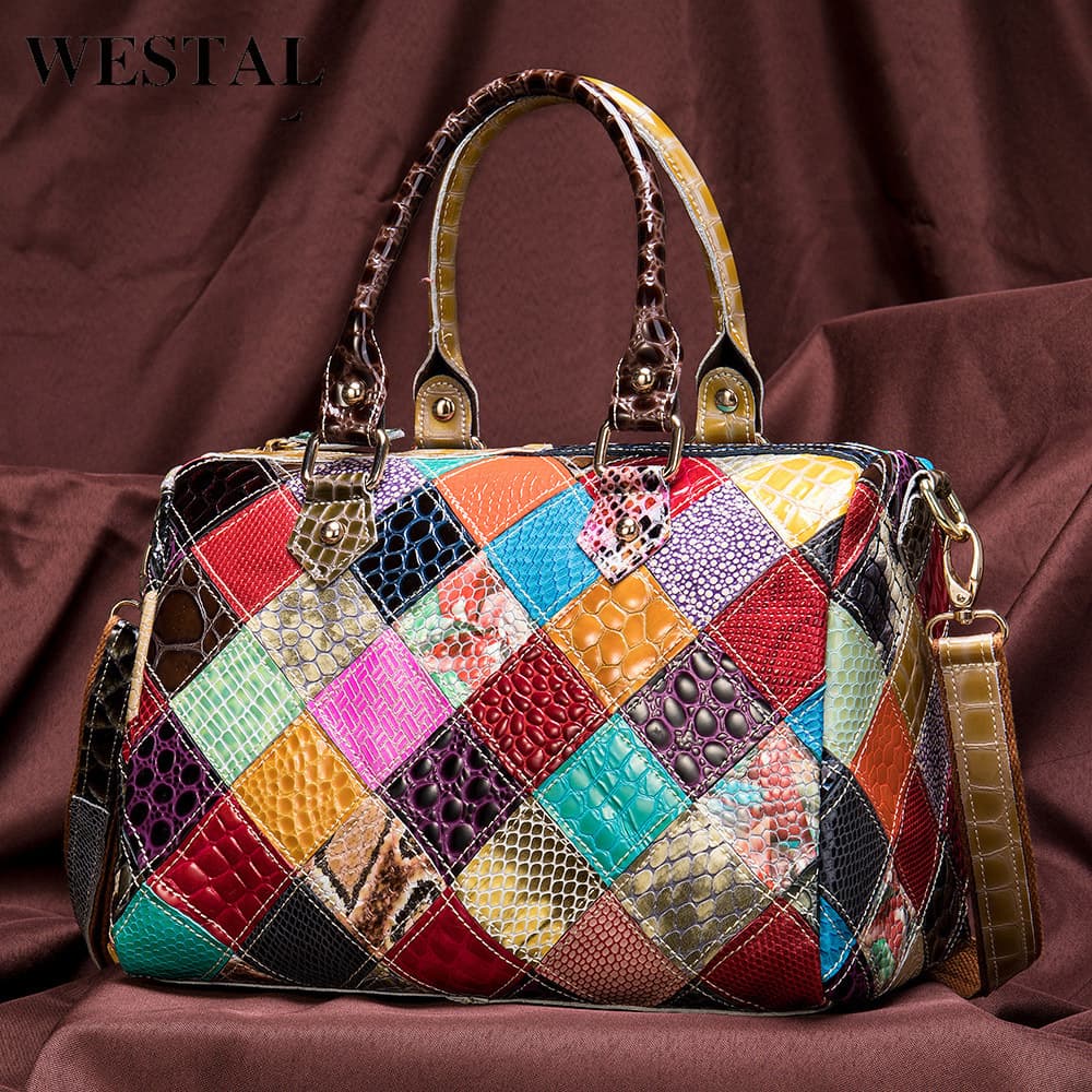 WESTAL New Patchwork Handbag, Mommy Bag, Tote Bag for Women, Popular Handbag