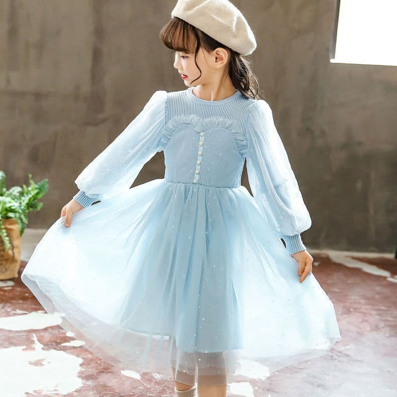 Girls Spring and Autumn Dresses 2025 New Little Girls Fashionable Princess Dresses Children's Spring and Winter Super Fairy Autumn and Winter Dresses