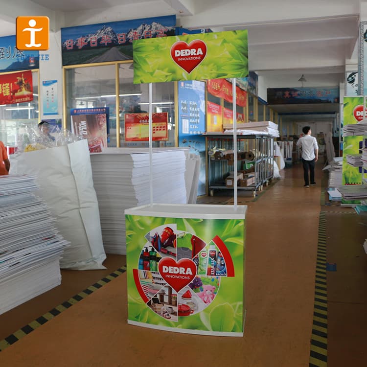Outdoor PP Promotion Table Reinforced Foldable Easy-Dismantle Mall Tasting Beverage Sampling Table Manufacturer Wholesale