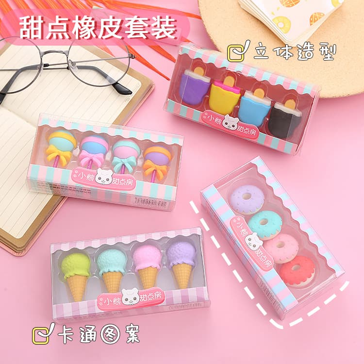 Office Culture Eraser Stationery Supplies Eraser For Writing Drawing Various Sizes Colors Available